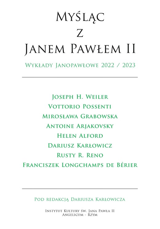 okładka Myśląc z Janem Pawłem II. Wykłady Janopawłowe 2022/2023 książka | Opracowanie zbiorowe