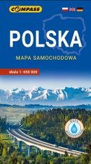 okładka Polska - mapa samochodowa w.2026 1:650 000 książka | Praca Zbiorowa
