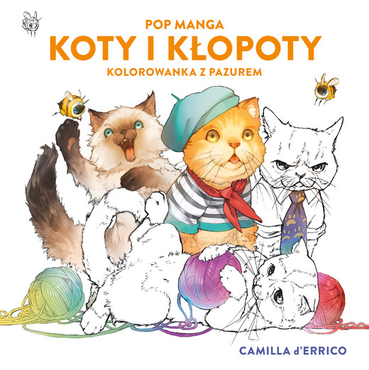 okładka Pop manga. Koty i kłopoty. Kolorowanka z pazurem książka | Camilla D'Errico