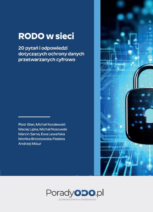 okładka RODO w sieci 20 pytań i odpowiedzi dotyczących ochrony danych przetwarzanych cyfrowo ebook | pdf | Praca Zbiorowa