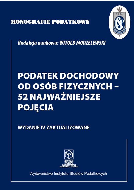 okładka Monografie Podatkowe: Podatek dochodowy od osób fizycznych - 53 najważniejsze pojęcia ebook | pdf | Witold Modzelewski
