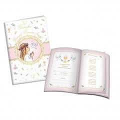 okładka Książeczka A5 Pamiątka Komunijna różowa książka