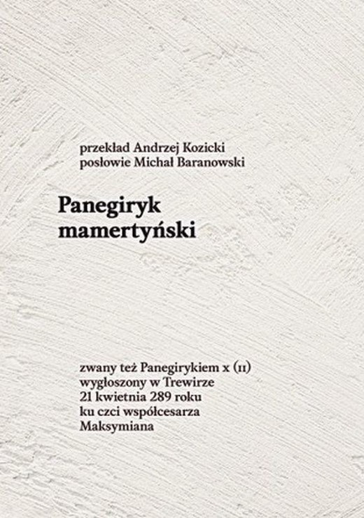 okładka Panegiryk mamertyński książka | Mamertyn Senior