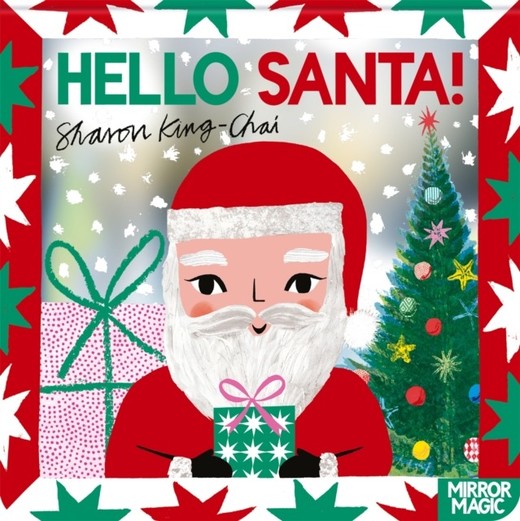 okładka Hello Santa! a Christmas search-and-find mirror book książka | King-Chai Sharon