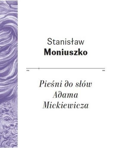 okładka Pieśni do słów Adama Mickiewicza książka
