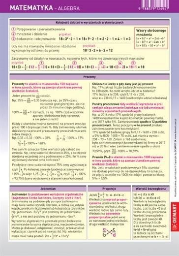 okładka Ściągawka - Matematyka - Algebra książka | Opracowanie zbiorowe