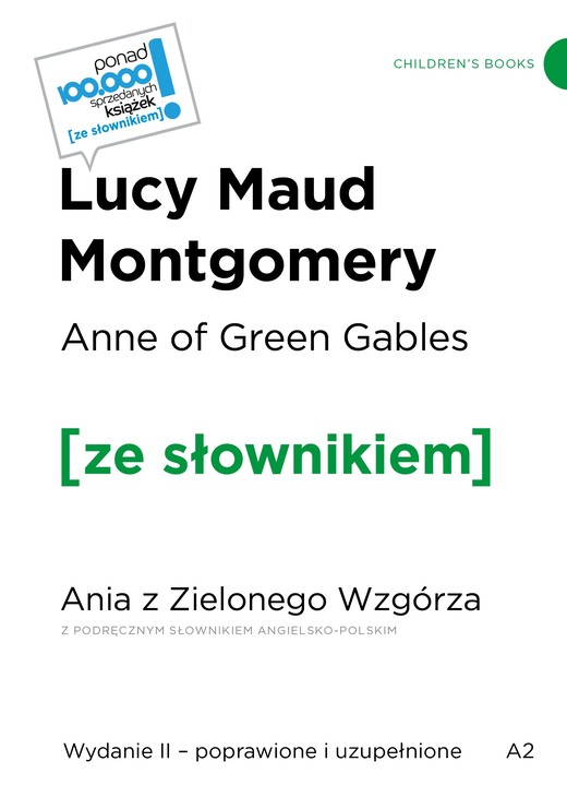 okładka Anne of Green Gables / Ania z Zielonego Wzgórza z podręcznym słownikiem angielsko-polskim książka
