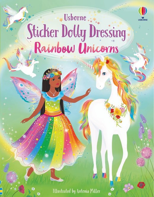 okładka Sticker Dolly Dressing. Rainbow Unicorns wer. angielska książka | Antonia Miller, Watt Fiona