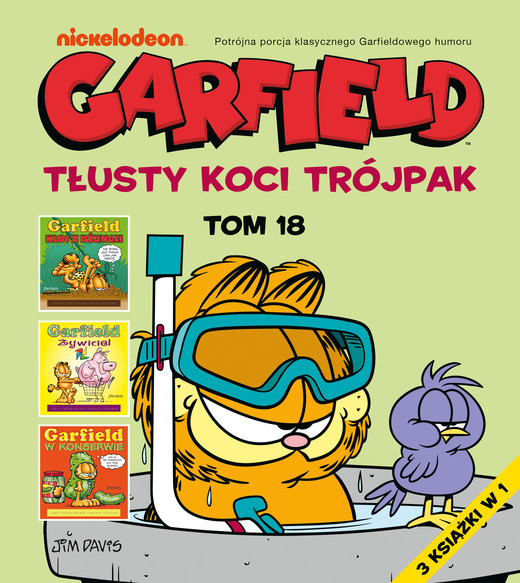 okładka Garfield. Tłusty koci trójpak. Tom 18 książka | Jim Davis