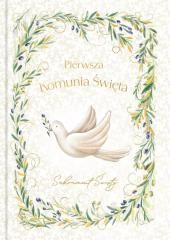 okładka Książeczka A5 Pamiątka Komunijna. Gołąb w oliwkach książka