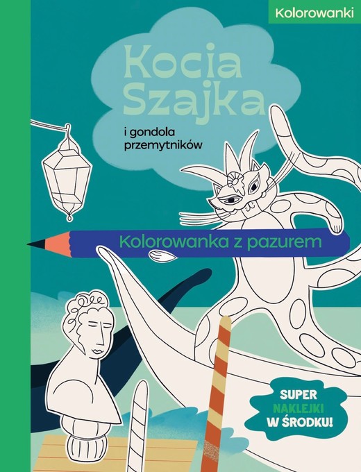 okładka Kocia Szajka i gondola przemytników. Kolorowanka z pazurem. Kocia Szajka książka | Agata Romaniuk