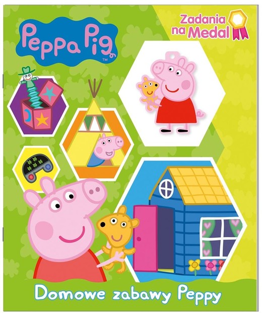 okładka Świnka Peppa. Zadania na medal 1. Domowe zabawy Peppy książka | Opracowanie zbiorowe