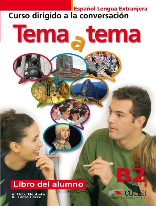 okładka Tema a tema B2 podręcznik książka | Praca Zbiorowa