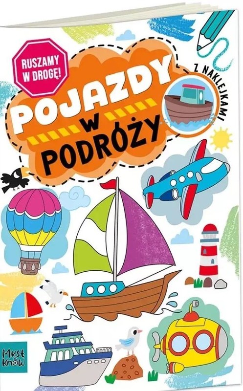 okładka Kolorowanka a4 ruszamy w drogę - pojazdy w podróży książka | Agnieszka Matz