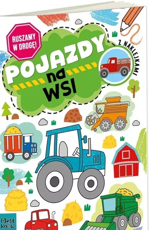okładka Kolorowanka a4 ruszamy w drogę - pojazdy na wsi książka | Agnieszka Matz