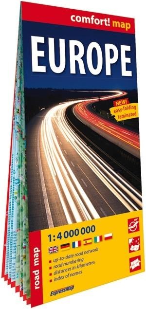 okładka Europa (Europe) laminowana mapa samochodowa... książka | Praca Zbiorowa