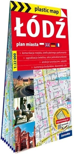 okładka Plastic map Łódź 1:22 000 plan miasta książka | Praca Zbiorowa