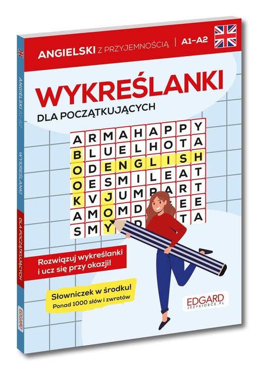 okładka Angielski. Wykreślanki dla początkujących A1-A2 książka | Józefina Ciechowska