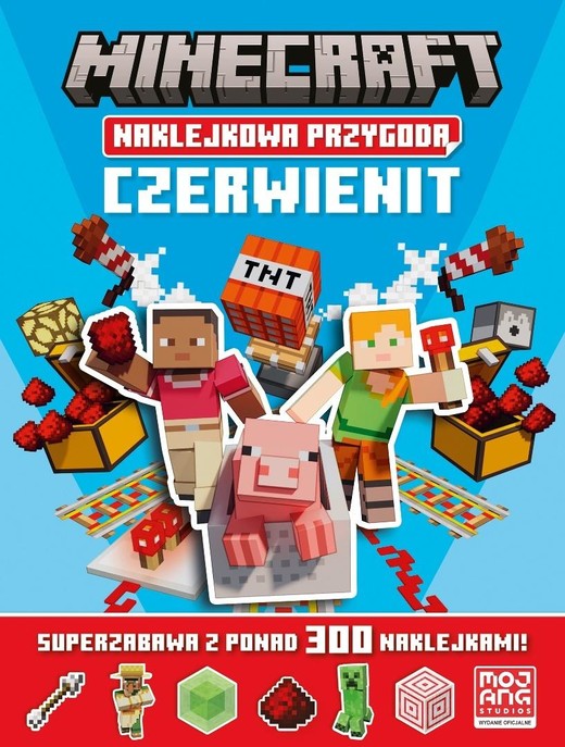 okładka Minecraft Naklejkowa przygoda. Czerwienit książka | Praca Zbiorowa
