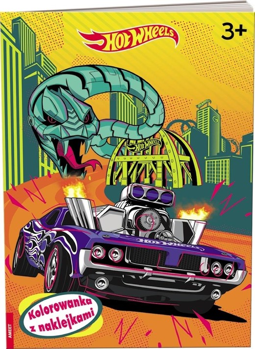 okładka Mattel Hot Wheels. Kolorowanka z naklejkami książka | Praca Zbiorowa