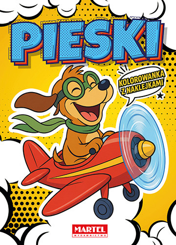 okładka Pieski. Kolorowanka komiksowa z naklejkami książka | Maciej Ratajczyk