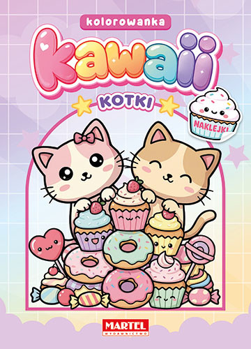okładka Kotki Kawaii. Kolorowanka z naklejkami książka | Wiktoria Kohnke