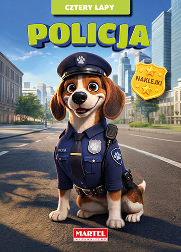 okładka Policja. Cztery łapy. Kolorowanka z naklejkami książka | Maciej Ratajczyk