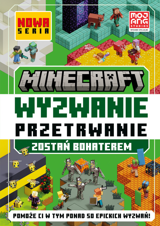 okładka Wyzwanie przetrwanie. Zostań bohaterem. Minecraft książka | Tom Stone