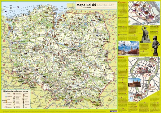 okładka Plansza edukacyjna - Mapa Polski Junior książka | Praca Zbiorowa