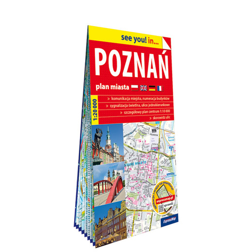 okładka Poznań papierowy plan miasta 1:20 000 książka