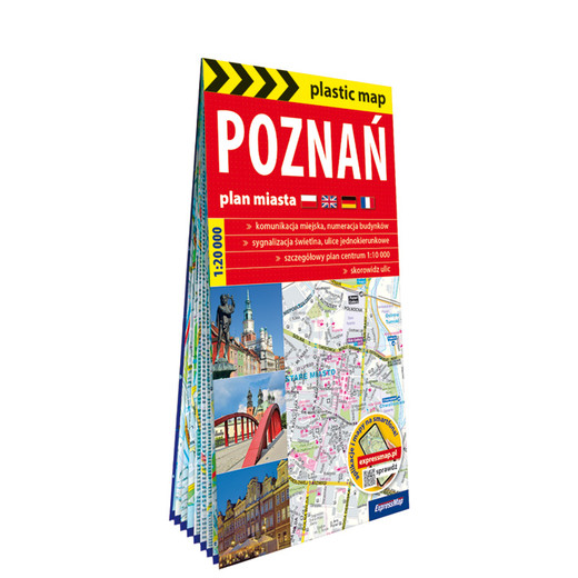 okładka Poznań foliowany plan miasta 1:20 000 książka