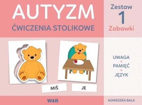 okładka Autyzm - ćwiczenia stolikowe Zestaw1 zabawki książka | Agnieszka Bala