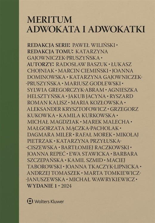 okładka Meritum adwokata i adwokatki książka | Praca Zbiorowa