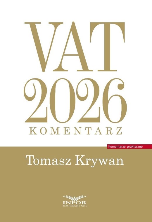 okładka VAT 2026 Komentarz książka | Tomasz Krywan