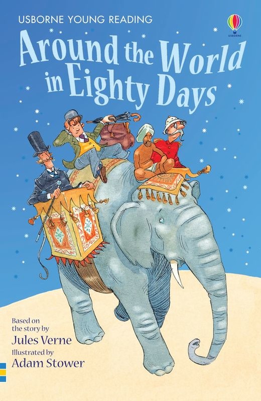okładka Around the World in Eighty Days wer. angielska książka | Adam Stower, Jane Bingham