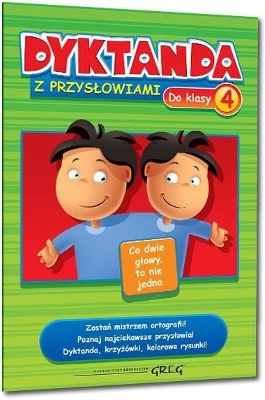 okładka Dyktanda z przysłowiami do klasy 4 książka | Joanna Zawadzka