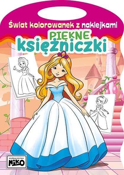 okładka Piękne księżniczki. Świat kolorowanek z naklejkami książka | Artur Rajch