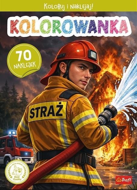 okładka Strażak OSP Kolorowanka z naklejkami TREFL książka