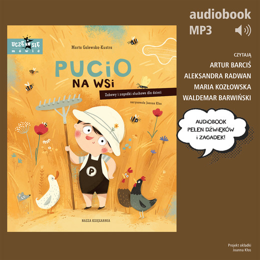 okładka Pucio na wsi. Zabawy i zagadki słuchowe dla dzieci audiobook | MP3 | Marta Galewska-Kustra
