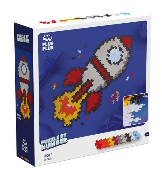 okładka Klocki Plus-Plus Puzzle By Numbers Rakieta 500el książka