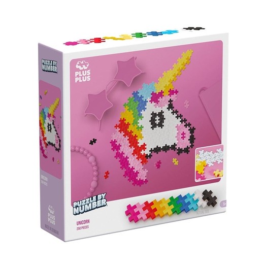 okładka Plus-Plus Puzzle by numbers Jednorożec książka