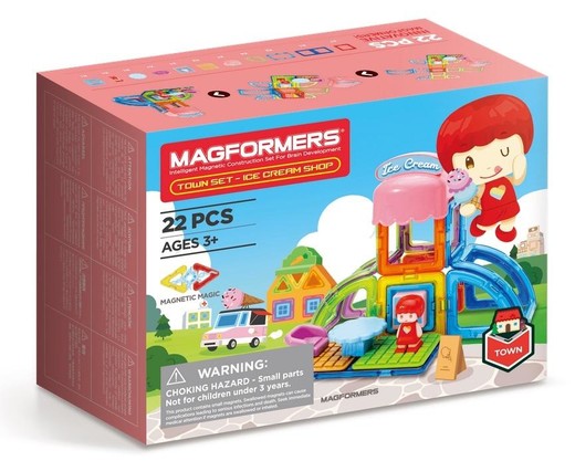 okładka Magformers Town Set - lodziarnia 22el książka