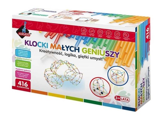 okładka Klocki małych geniuszy - Słomki midi 416 elementów książka