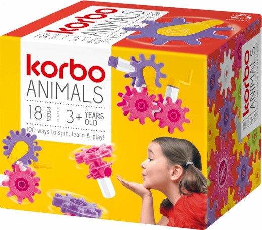 okładka Animals klocki 18 el książka