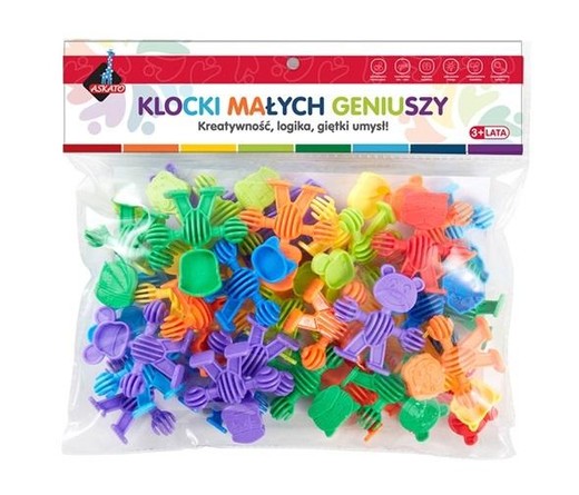 okładka Klocki małych geniuszy - Zwierzątka 34 elementy książka
