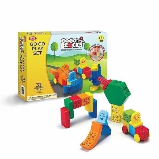 okładka Klocki magnetyczne klasyczne 31el książka