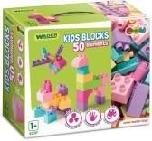 okładka Kids Blocks klocki różowo-fioletowe 50el książka