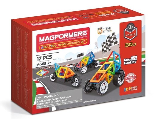okładka Magformers Amazing Transform Wheel set 17el książka
