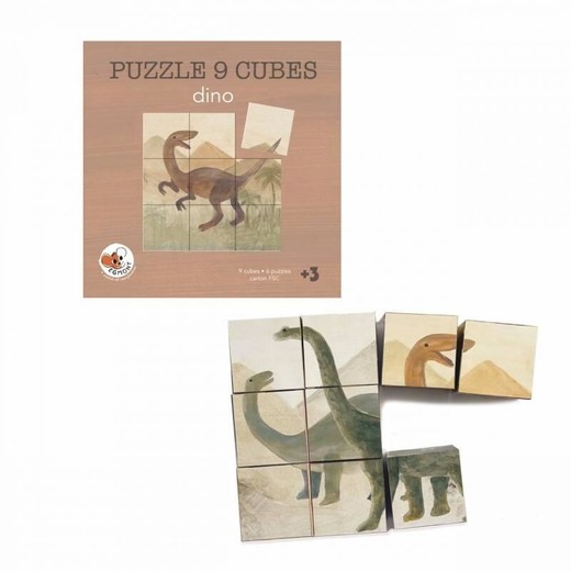 okładka Puzzle układanka sześciana Dinozaury książka