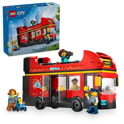 okładka LEGO(R) CITY 60407 Autokar czerwony piętrowy książka